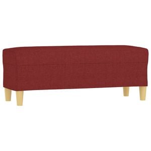 vidaXL Sitzbank Weinrot 100x35x41 cm Stoff