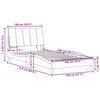 vidaXL Bettgestell ohne Matratze "Hanko" Schwarz 100x200 cm Stoff