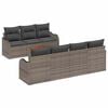 vidaXL Gartensofa-set mit Speicher 8 pcs Grau Poly-Rattan
