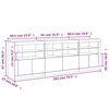 vidaXL Sideboard mit LED-Leuchten Grau Sonoma 202x37x67 cm
