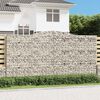 vidaXL Gabionen mit Hochbogen 8 Stk. 400x50x200/220cm Verzinktes Eisen