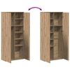 vidaXL Highboard Eiche handwerklich 80 x 35 x 180 cm Holzwerkstoff