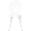 vidaXL Garten Bistro Set 3 pcs Wei&szlig; Aluminium