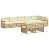 vidaXL Outdoor-Sofagarnitur 8 stk. Wei&szlig; und Creme Polyester