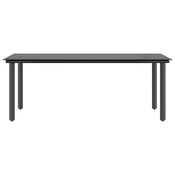 vidaXL 7-tlg. Garten-Essgruppe mit Kissen Braun Poly Rattan Glas