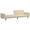 vidaXL Schlafsofa 2-Sitzer Creme Samt