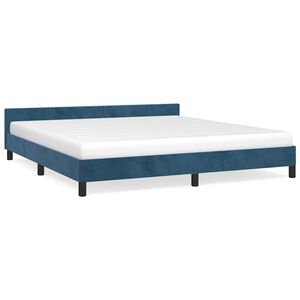 vidaXL Bettgestell ohne Matratze Dunkelblau 180x200 cm Samt