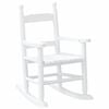vidaXL Schaukelstuhl für Kinder 2 Stk. Weiß Massivholz Pappel