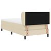 vidaXL Boxspringbett mit Matratze Creme 100 x 200 cm Stoff