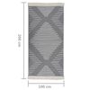 vidaXL Teppich Dunkelgrau 100x200 cm Baumwolle