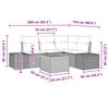 vidaXL Gartensofa-set mit Speicher 5 pcs Beige und Creme Poly-Rattan