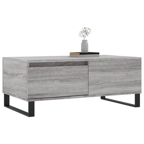vidaXL Couchtisch Grau Sonoma 90x50x36,5 cm Holzwerkstoff