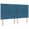 vidaXL Boxspringbett mit Matratze Dunkelblau 180 x 200 cm Stoff