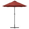 vidaXL Garten-Sonnenschirm Terrakotta 370 x 197 x 239 cm