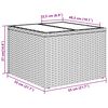 vidaXL Gartensofa-set Hellgrau 55 x 55 x 37 cm Poly-Rattan