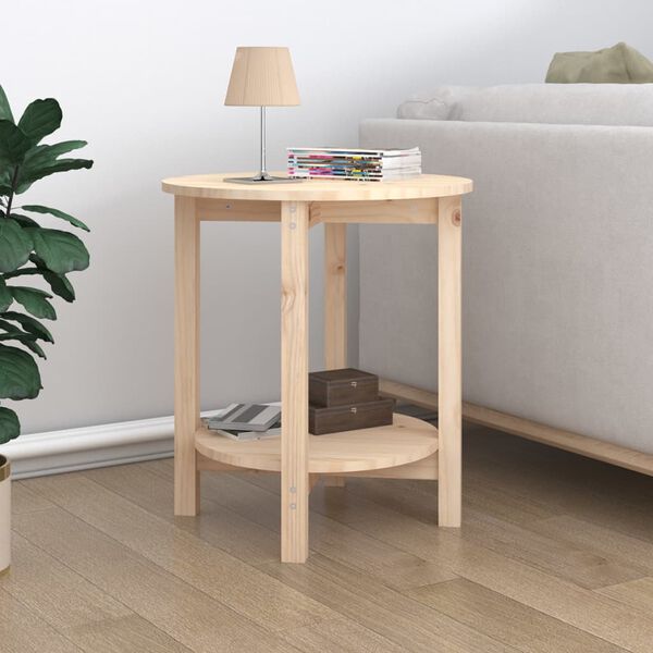 vidaXL Couchtisch &Oslash; 55x60 cm Massivholz Kiefer