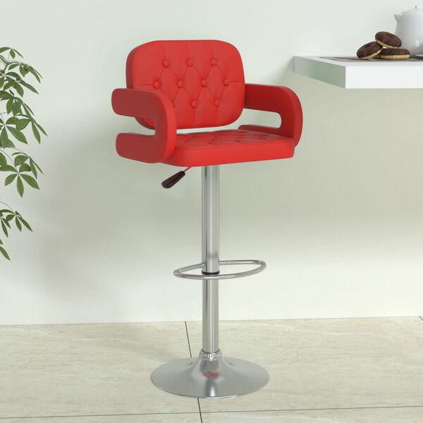 vidaXL Barhocker Rot Kunstleder