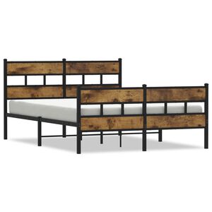 vidaXL Metallbett ohne Matratze R&auml;uchereiche 150x200 cm
