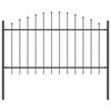 vidaXL Gartenzaun 4 pcs Grau 170 x 140 cm Pulverbeschichteter Stahl
