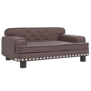 vidaXL Hundebett Braun 70x45x30 cm Kunstleder