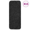 vidaXL Antirutsch Stufenmatten 15 Stk. 60x25 cm Anthrazit Rechteckig