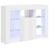 vidaXL Eck-LED-TV-Schrank Hochglanz Wei&szlig; 100x40x68cm Holzwerkstoff