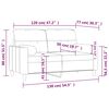 vidaXL 2-Sitzer-Sofa mit Zierkissen Schwarz 120 cm Stoff