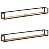 vidaXL Wandregale 2 Stk. 160 cm Altholz Massiv