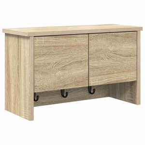 vidaXL Wandmontierter nachttisch mit T&uuml;r Sonoma-Eiche 50 x 20 x 30 cm