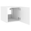 vidaXL TV-Wandschr&auml;nke mit LED-Leuchten 2 Stk. Wei&szlig; 30,5x35x30 cm