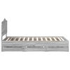vidaXL Bettrahmen Graues Sonoma 75 x 190 cm Ingenieurs Holz