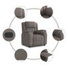 vidaXL Relaxsessel Taupe Stoff