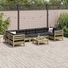 vidaXL 8-tlg. Garten-Sofagarnitur mit Kissen Kiefernholz Impr&auml;gniert
