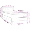 vidaXL Boxspringbett mit Matratze & LED Hellgrau 90x200 cm Stoff