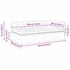vidaXL Eckbettgestell mit Matratze Creme 90 x 190 cm Stoff