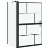 vidaXL Bad-Duschschirm Schwarz und Transparent 116 x 68 x 128 cm