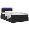 vidaXL Bett mit Stauraum und LED Schwarz 120 x 200 cm Samt