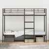 vidaXL Etagenbett ohne Matratze Schwarz 100x190 cm Stahl