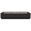 vidaXL Bett mit LED-Beleuchtung ohne Matratze Schwarz 120x200 cm