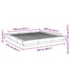 vidaXL Bettgestell mit LED Grau Sonoma 200x200 cm Holzwerkstoff