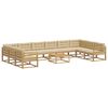 vidaXL Outdoor-Sofagarnitur 11 stk. Wei&szlig; und Beige