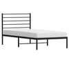 vidaXL Bettgestell mit Kopfteil Metall Schwarz 90x190 cm