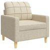 vidaXL 3-tlg. Sofagarnitur Creme Stoff