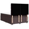 vidaXL Boxspringbett mit Matratze Dunkelbraun 160x200 cm Stoff