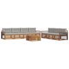 vidaXL Outdoor-Sofagarnitur 8 stk. Natur und Hellgrau