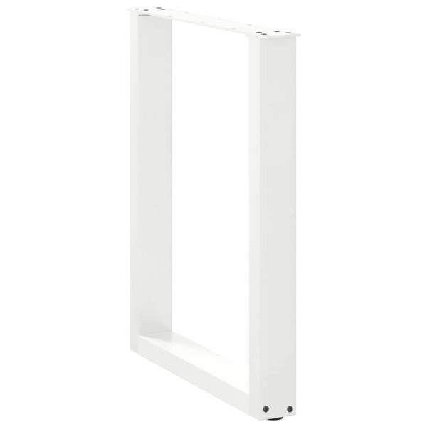 vidaXL Esstischbeine U-Form 2 Stk. Wei&szlig; 70x(72-73) cm Stahl