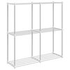 vidaXL Rohregal mit Speicher Wei&szlig; 86 x 27 x 90 cm Aluminium
