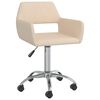 vidaXL Esszimmerst&uuml;hle 4 Stk. Drehbar Creme Stoff