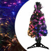 vidaXL K&uuml;nstlicher Weihnachtsbaum Schlank mit St&auml;nder und LED 64 cm Glasfaser