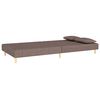 vidaXL Schlafsofa 2-Sitzer mit 2 Kissen Taupe Stoff